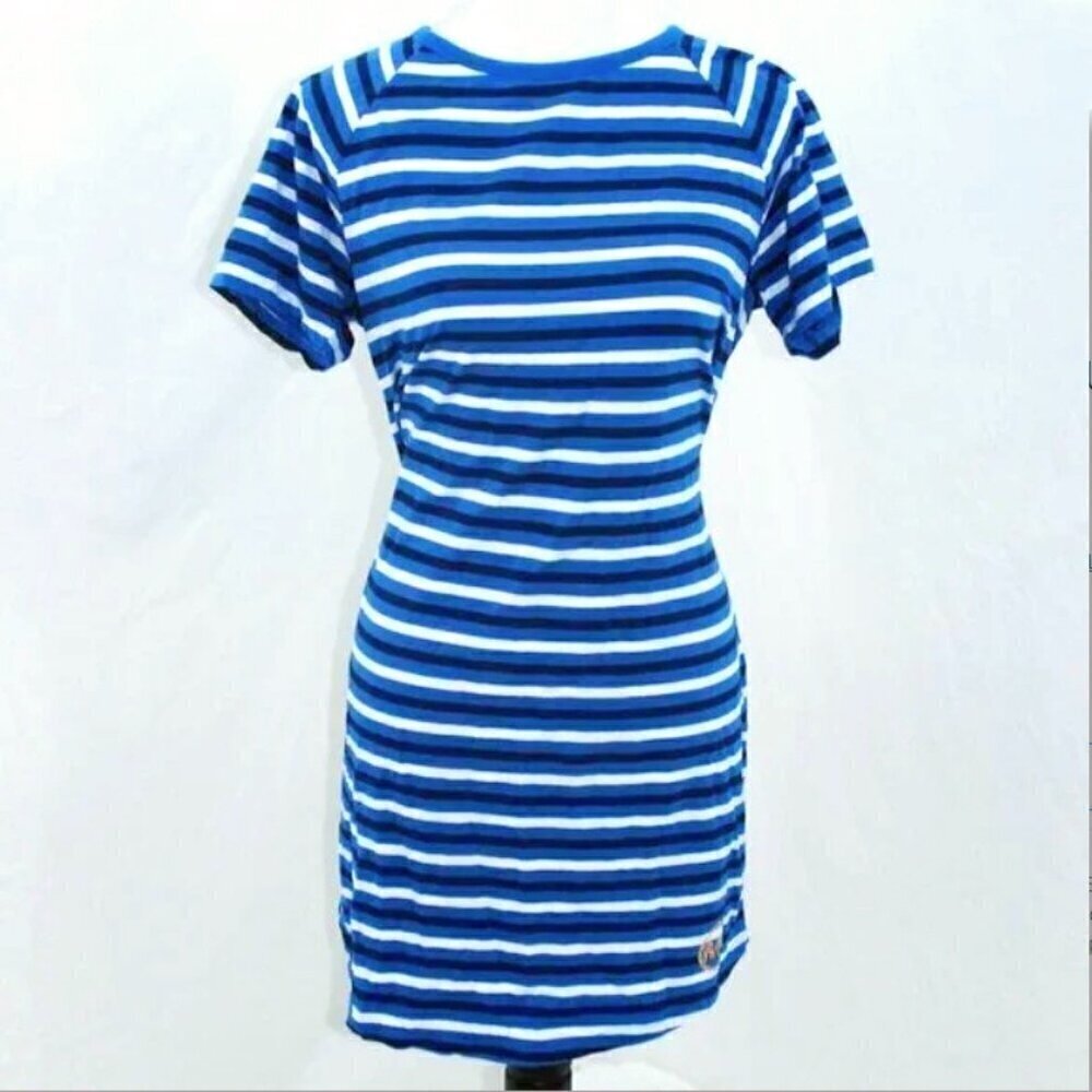 Tshirt Dress EUC Michael Kors Above the Knee Medium Dress Blue White Stripes